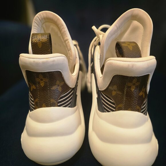 Louis Vuitton Louis Vuitton Blue Monogram Canvas and Fabric Archlight Low Top Sn - Picture 3 of 13